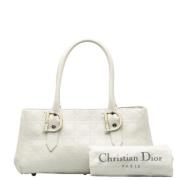 Pre-owned Leather dior-bags Dior Vintage , White , Dames