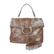 Pre-owned Leather handbags Bvlgari Vintage , Brown , Dames