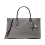 Leisteen Satchel Tas Michael Kors , Gray , Dames