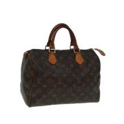 Pre-owned Canvas handbags Louis Vuitton Vintage , Brown , Dames