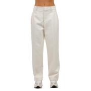 Wortel Fit Katoen Stier Broek Berwich , White , Dames