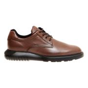 Bruin Leren Veterschoenen Aw23 Hogan , Brown , Heren