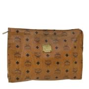 Pre-owned Leather clutches MCM Pre-owned , Brown , Dames