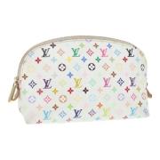 Pre-owned Canvas pouches Louis Vuitton Vintage , White , Dames