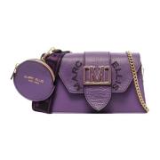 Lila Kleine Leren Crossbody Tas Marc Ellis , Purple , Dames