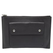 Pre-owned Leather clutches Burberry Vintage , Black , Dames