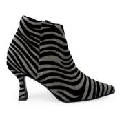 Zebra Suède Enkellaarzen Grijs Sangiorgio , Gray , Dames