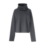 Grijze Raglanmouw Oversized Top Norma Kamali , Gray , Dames