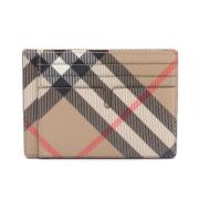 Pre-owned Leather wallets Burberry Vintage , Beige , Dames