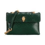 Donkergroene Leren Kensington Tas Kurt Geiger , Green , Dames