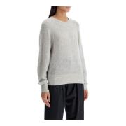 Luxe Zijde Alpaca Kasjmier Trui Isabel Marant , Gray , Dames