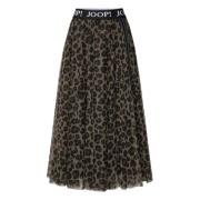 Rok met Luipaardprint en Contrasterende Riem Joop! , Black , Dames