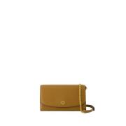 Leren Wallet On Chain - Neutraal Tory Burch , Beige , Dames