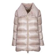 Licht Beige Gewatteerde Lange Mouw Jas Herno , Pink , Dames