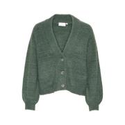 Topiary Cardigan met Gemengde Materialen Kaffe , Green , Dames