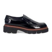 Zwarte Patentleren Mocassin Schoenen Luca Grossi , Black , Dames