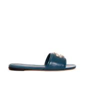 Lichtblauwe Leren Sandalen Ss23 Tory Burch , Blue , Dames