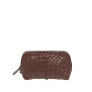 Pre-owned Leather pouches Bottega Veneta Vintage , Brown , Dames