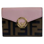 Pre-owned Leather wallets Fendi Vintage , Pink , Dames