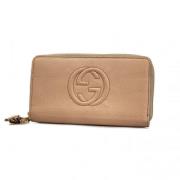 Pre-owned Leather wallets Gucci Vintage , Pink , Dames