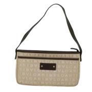 Pre-owned Canvas shoulder-bags Bvlgari Vintage , Beige , Dames