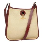 Pre-owned Fabric shoulder-bags Hermès Vintage , Beige , Dames