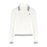 Cableknit Polo in diverse kleuren Sporty & Rich , White , Dames