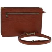 Pre-owned Leather clutches Louis Vuitton Vintage , Brown , Dames