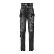 Cargo Zak Slim Katoen Jeans Icon Denim , Gray , Dames