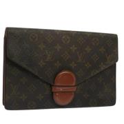 Pre-owned Canvas clutches Louis Vuitton Vintage , Brown , Dames