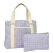 Pre-owned Canvas handbags Bvlgari Vintage , Purple , Dames