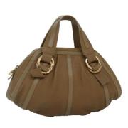 Pre-owned Leather handbags Bvlgari Vintage , Brown , Dames