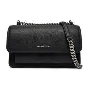 Zwarte Schoudertas met Kettingriem Michael Kors , Black , Dames