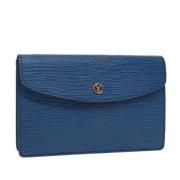 Pre-owned Leather clutches Louis Vuitton Vintage , Blue , Dames