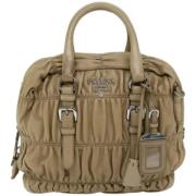 Pre-owned Leather prada-bags Prada Vintage , Beige , Dames