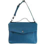 Pre-owned Leather handbags Bvlgari Vintage , Blue , Dames