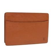 Pre-owned Leather clutches Louis Vuitton Vintage , Brown , Dames