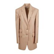 Beige Blazer Verhoog Stijl Chic Verfijnd Sportmax , Beige , Dames