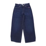 Hoge Taille Straight Fit Denim Jeans Amish , Blue , Heren