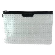 Pre-owned Leather clutches Jimmy Choo Pre-owned , White , Heren