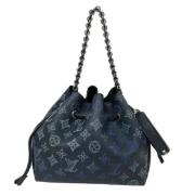 Pre-owned Leather handbags Louis Vuitton Vintage , Blue , Dames