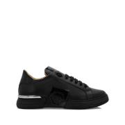 Zwarte Hexagon Lage Sneakers Philipp Plein , Black , Heren