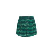 Pauw Patroon Gerimpelde Shorts met Zakken Ulla Johnson , Green , Dames