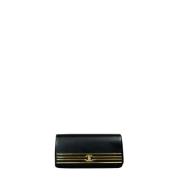 Pre-owned Leather clutches Chanel Vintage , Black , Dames