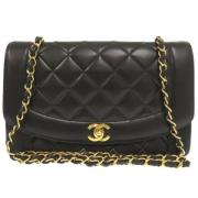 Pre-owned Leather chanel-bags Chanel Vintage , Black , Dames