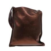 Pre-owned Leather chanel-bags Chanel Vintage , Brown , Dames