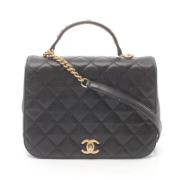 Pre-owned Canvas chanel-bags Chanel Vintage , Black , Dames