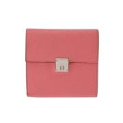 Pre-owned Leather wallets Hermès Vintage , Pink , Dames