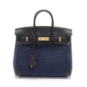 Pre-owned Leather handbags Hermès Vintage , Blue , Dames