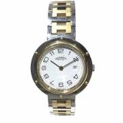 Pre-owned Metal watches Hermès Vintage , White , Dames